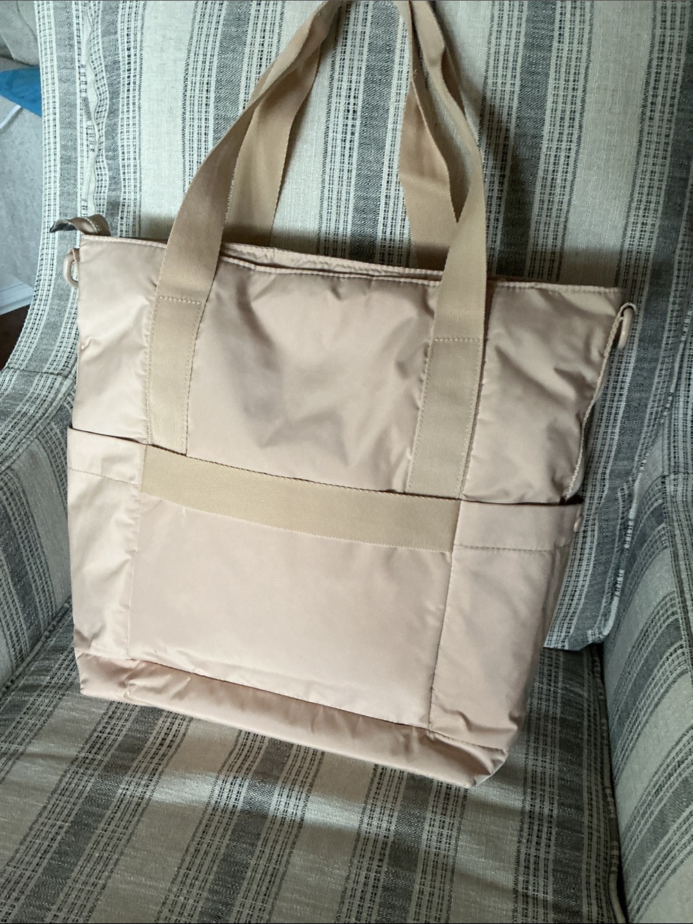 adidas Rose Blush Tote Bag with Front Zip Pocket - Picture 2 of 6